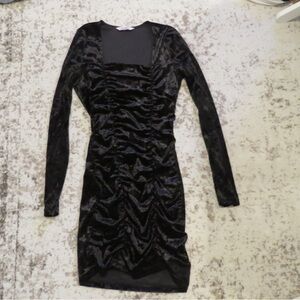 Steve Madden black velvet mini dress
